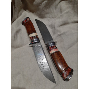 БЛИЗНЮК авторський ніж ручної роботи майстра Leo Knife, сталь - n690 в нержавіючому дамаску , 60 HRC. Photo 3